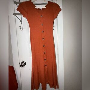 Double Zero Spicy Orange Knit Dress